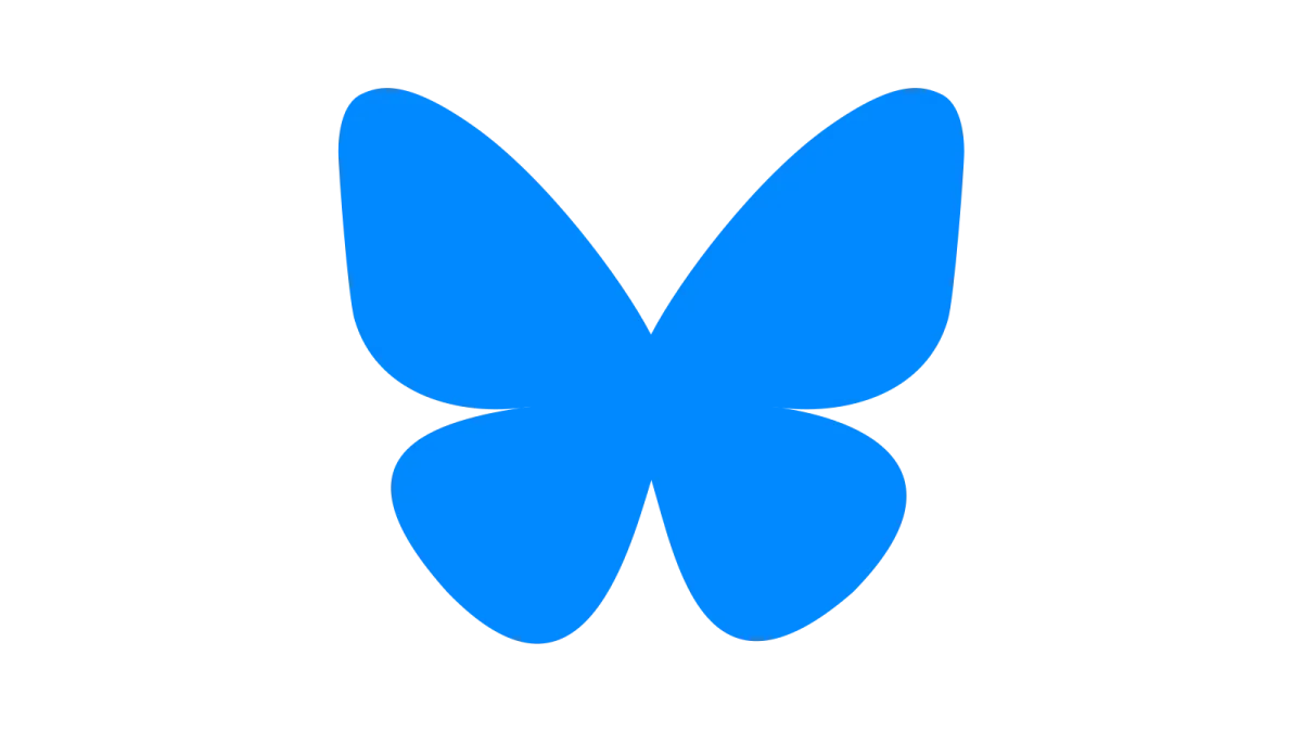 Logo: BlueSky blue butterfly