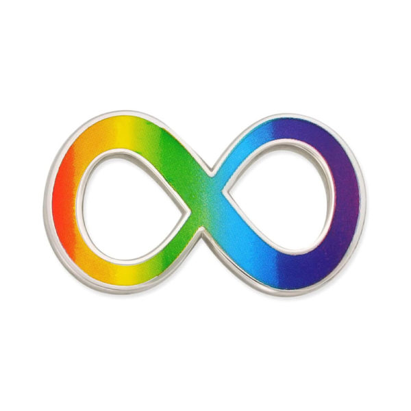 Infinity rainbow pin