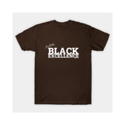 A cocoa t-shirt with Autistic Black Excellence on the front in white lettering