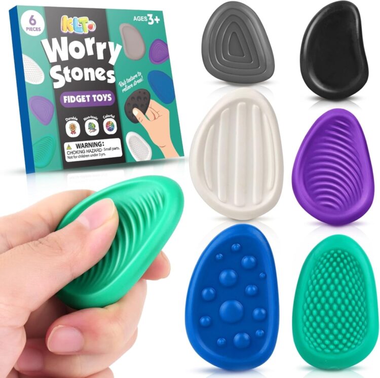 Textured Worry Stone - 6-Pack